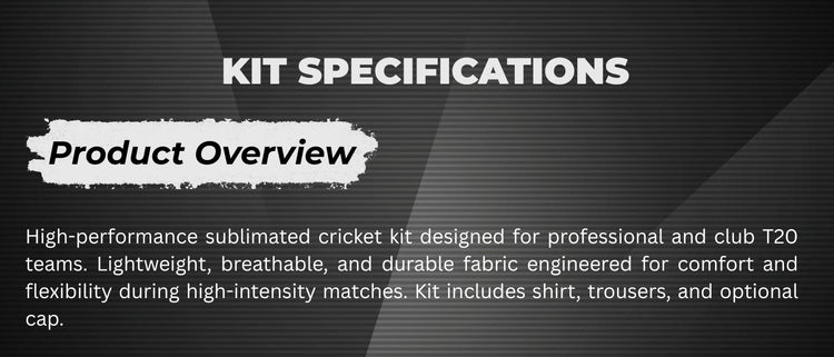 Kit Specifications – Sharks Cricket
